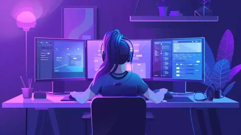 Blog visibilité digitale des indépendants 3 A_confident_female_freelance_web_developer_workin