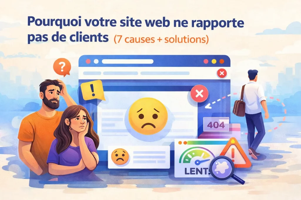 Pourquoi votre site web ne rapporte pas de clients (7 causes + solutions)